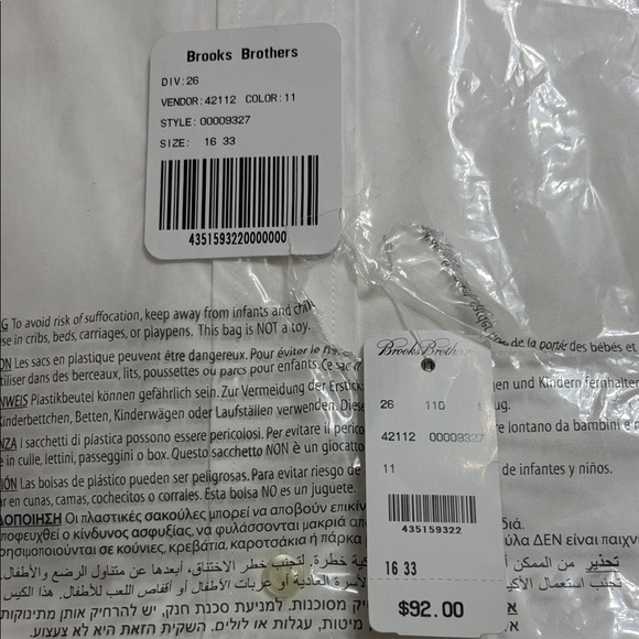 Brooks Brothers Classic White Dress Shirt - Picture 4 of 5